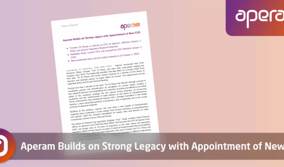 Aperam Builds on Strong Legacy with Appointment of New CEO